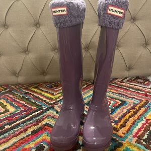 Purple hunter boots!